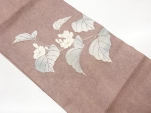 花葉模様刺繍名古屋帯